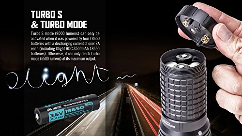 Olight® X7 Marauder 9000 Lumen Taschenlampe mit 3 x Cree XHP70 CW LED – Super hell, Kompakt und Tragbar - 9