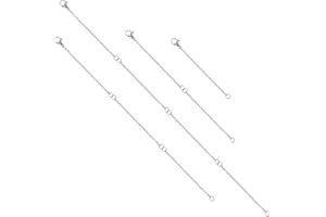LXUEJIE 4 extensores de cadena de collar, extensor de collar de acero inoxidable para mujer, joyería de oro, collar, pulsera, fabricación de joyas, 2 pulgadas, 4 pulgadas, 6 pulgadas, 8 pulgadas