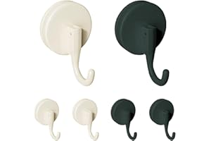 ONEBO 6 Piezas Ganchos de Succión, Ganchos Autoadhesivos, Ganchos de Ventosa al Vacío, para puerta principal, ventana, cristal, paño de cocina, utensilios de lufa