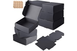 Aieraczy 30 Stück Schwarz Kraft Geschenkboxen, 7,5 x 7,5 x 3cm Karton Geschenkbox Klein, Mini Schachteln, Gastgeschenke Hochzeit, Geschenkschachtel für Geburtstagsfeier Party, Weihnachten