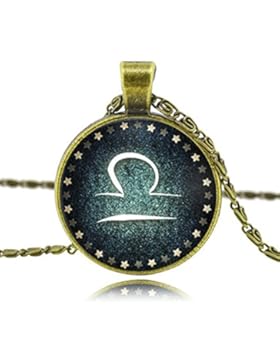 MESE London Waage-Halskette Tierkreiszeichen-Anhänger - Elegante Geschenkbox