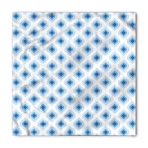 Hshbgiu Ikat Bandana, Abstract Eastern Exotic Art, Unisex Head and Neck Tie