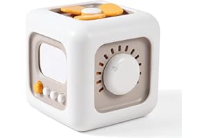 RZMZBY Lernspielzeug für die frühe Kindheit，Motorikspielzeug, Montessori 6-in-1 Busy sensorisches ，Frühes Lernspielzeug, Geschenke für 1-3 Jährige (fig. reaktionär)