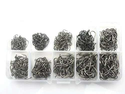500 Pcs 10 Different Sizes Fishing Fish Hooks Fish Tackles Tool With Box Kit