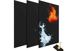 KATSLYN 3PCS Welding Blanket,11.81 * 7.87 Inch Fireproof Heat Proof Mat,Heat Resistant Mat,Resistant Material Up to 2192°F,for Grill Stove,BBQ Floor Protection,Pit Soldering