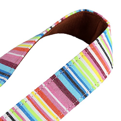 LYNCA L-254Z bandouli  re sangle de cou sangle d   paule amovible au style boh  me pour tous les appareils photo dslr Canon Nikon Sony Olympus Pentax etc  arc-en-ciel 