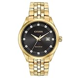 Citizen Corso Herren-Armbanduhr Diamant 41mm Gold Solarbetrieben BM7252-51G