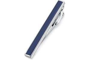 HONEY BEAR Homme Pinces à Cravate pour Hommes,1.97"/2.12"/2.36" Taille Normale Chemise Costume Cravate accessoires,Bleu marine,5cm/5.4cm/6cm