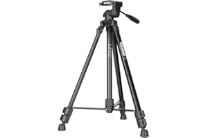 Rollei Compact Traveler Star S2 (anciennement DIGI 9300) I trépied vidéo compact en aluminium I jusqu'à 3 kg de charge utile I avec tête de trépied et sac pour trépied I Noir