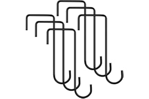 YGCQFH 6 PCS Fence Hooks for Outdoor Lights, Heavy Duty Stainless Steel Outdoor Hooks Brackets, Garden Hooks for Bird Feeders & Fences & Lanterns, Indoor & Outdoor Hanging Basket Hooks