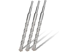 HSAWBIT 3 punte per trapano SDS Plus, 5 x 160 mm, trapano a percussione con 4 tagli in metallo duro, ideale per foratura su pietra, cemento, pietra naturale, muro di mattoni