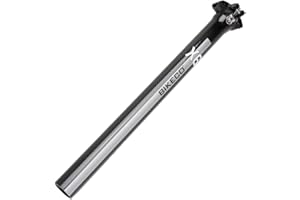 BIKECO Tige de selle de vélo en fibre de carbone, ultra-léger, haute performance, en Carbone 3 K, pour VTT, sur route et en montagne, BMX Ø27,2/30,9/31,6 x 350 mm, 银