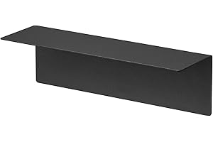 ‎YAMAZAKI Yamazaki 10095 Magnetisches Regal, schwarz, Stahl - Magnet - Silikon, minimalistisch, 20 x 6,3 x 6 cm (L x B x H)