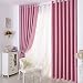 Impression Luxury Ring Top Eyelet Ready Made Sweety Home Curtains Blackout Star Type Curtain for girls with Smooth Fabric Pink