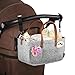 Produktbild Felly Baby Organizer, Kinderwagentasche, mit 2 Kinderwagenhaken für Auto Reise, Filz Baby Windel Caddy Organizer Korb tragbar Storage Bin groß Tasche mit herausnehmbaren Trennwänden