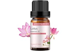 GREENSLEEVES Lotus Essential Oil, 100% Pure, Undiluted Organic Lotus Aromatherapy Diffuser Oils 10ml
