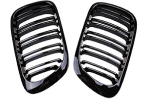 TOOWGM 1 par de parrilla de riñón frontal de plástico ABS 2D Coupe doble listón para BMW Serie 3 E46 1998-2001 brillante mate carbono Racing Grills