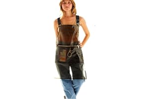 CHAILIQIANGG Grembiule trasparente impermeabile in TPU con tasche, da donna, uomo, grembiule da lavoro, parrucchiere con cinghia, grembiule da cucina a prova di olio e facile da pulire grembiule