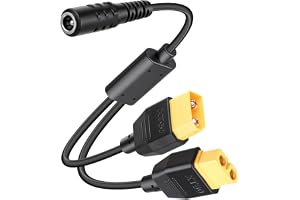 GELRHONR 1FT 20AWG DC 5521 uttag till XT60 kontakt och uttag 6A Y-kabel