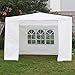 Produktbild Yaheetech Pavillon Partyzelt mit Seitenteilen, Gartenpavillon, Party- und Festzelt, Camping- und Festival-Zelt, für Garten Terrasse Feier Markt wasserdichtes Dach 3 x 3 m Weiss