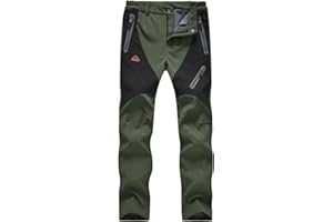 donhobo Damen Hosen Fleece Gefüttert Winterhose Winddicht Warm Verdickte Softshellhose Wasserabweisend Outdoor Wanderhose Funktionshose