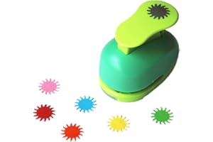 ODETOJOY Handheld Scrapbooking Punch Cutters Album Cards Paper Crafts Puncher Hole Punches Supplies with Shape Sun