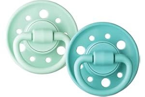 DODIE Sucettes Rondes GAÏA, tetine pour bébé, 6-36 mois, Vert, Lot de 2