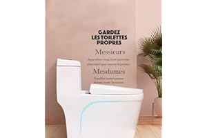 FNGEEN Stickers Muraux Salle de Bain Gardez les Toilettes Propres Autocollant Mural Texte Salle de Bain Décoration Murale