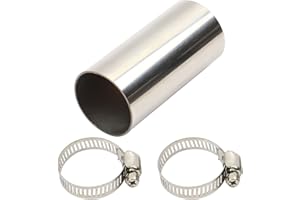 ‎HIFROM Auspuffschelle Doppelschelle Auspuff Edelstahl Rohrverbinder Abgasanlage Auspuff Adapter Bandstahl Schellen Rohr Rohrverbinder 50mm Länge, ø24mm