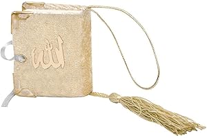 RAMADAN24 Islamische Auto Rückspiegel Anhänger Kleiner Koran Schutz Innenspiegel Auto Spiegel PKW Arabisch Dekor Geschenk (Beige)