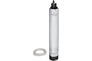 Einhell Pompe immergée de forage GC-DW 1000 N (1000 W, Hauteur de refoulement 45 m, Câble d‘alimentation 22 m, Corps en INOX anticorrosion, Livrée avec Filin de 22 m)