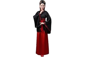 kewing Chino Tradicional Hanfu Vestido - Mujer Danza Clásica Etapa de Rendimiento Hada Falda Traje de Tang Disfraz