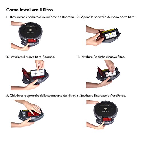 comprare on line efluky Kit di Ricambi per Roomba Serie 800 850 851 860 865 866 870 871 876 880 885 886 890 891 896 900 960 966 980 990 - Kit Filtri Hepa - Un set di 6 prezzo