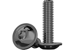 Drenky 20 Pièces M6x25mm Vis à Tête Plate Avec Collerette Noir Vis Torx ISO 7380-2 à Collerette Acier Inoxydable A2 V2A De Filetée, Filetage Complet