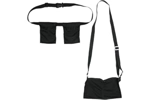 KIMISS Soporte de Drenaje de Mastectomía, Ajuste de Malla de Banda Elástica Bolsas de Drenaje de Ducha para Bolsa de Soporte de Longitud a Bolsa Bolsa de Drenaje de Cirugía de Mama Negro (Negro)