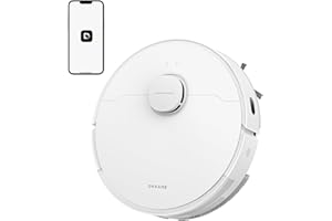 DREAME D20 Robot Aspirapolvere, Aspirazione 13.000 Pa, Doppia Spazzola Antigroviglio, Navigazione LDS, Aspirapolvere e Lavapavimenti 2 in 1, Pavimenti e Tappeti e Moquette,Batteria da 5.200 mAh,Bianco