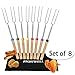 Rightwell 8 Stücke Marschmallow Röstgabeln/Grill Spieße Gabeln Teleskopspieße/Teleskopisch Spieße für Kinder,10-32 Inch(25-80cm),Holz und Stahl