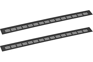 QUARKZMAN 2 st rektangulärt ventilationsgaller i aluminiumlegering med nät, jalusiventilationsskydd för garderob, garderob, s