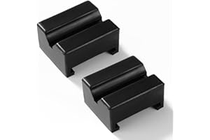 Lyeteung 2 PCS Universal Floor Jack Rubber Pad 70mm, Slotted Square Rubber Jack Stand Pad, Floor Slotted Frame Rail Pinch Welds Protector, Jack Pad Adapter Pinch