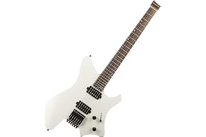 EART GW2-SE Kopflose E-Gitarre mit Eart Standard Artones-H2SE Pickups Set, Indien Palisander Griffbrett, Knochenmutter(Weiß)