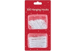 1ABOVE 300 Pk Assorted Sizes Ornaments Hook | Christmas Tree Decorations | Christmas Baubles Hanging Hooks (SILVER)