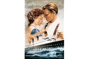 VO DESIGN CX ICONS - Titanic – Kate Winslet & Leonardo Dicaprio Photo dédicacée – 30,5 x 20,3 cm - Photographie murale rectangulaire - Chambre à coucher