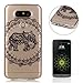 Produktbild CaseHome Silicone Gel LG G5 Hülle(Mit Frei HD Displayschutzfolie) Transparent Weiche Silikon Schutzhülle,Weicher Flexibel Klar Gel Silikon TPU Hülle Superdünn Stoßfest Tasche Telefon-Kasten Schutz Tasche Schutzhülle Durchsichtig Handyhülle Silikon Case Schale für LG G5 with Unique Black Pattern Design-Mandala-Elefant