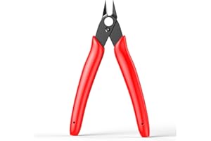 BOENFU Nożyce do opasek kablowych, małe przecinaki do drutu, 13 cm, precyzyjne obcinacze do drutu, hobby, szczypce do cięcia bocznego do produkcji biżuterii, elektroniki, czerwone