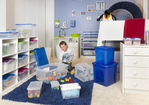 Rotho Aufbewahrungs-Box COMPACT mit Deckel, Lagerbox transparent aus Kunststoff im DIN A5 Format, Inhalt 4,5 Liter, Plastikkiste ca. 27 x 18,5 x 15 cm - 2