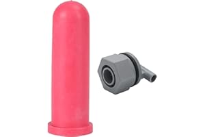 Hztyyier Ciuccio per Bestiame Secchio per Mangime per Latte Capezzolo con Valvola per Piccoli Animali Facile da Installare e da Pulire (MP76+MP76A Tettarella per Polpaccio con valvola)