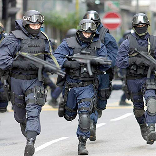 Taktische Weste – Swat Weste Taktische CS Feld Weste Outdoor Ultraleichte Atmungsaktive Einsatzweste 600D Einstellbare Militär Kampfmittelweste Tactical Vest verstellbarer Gürtel für Outdoor (45cm SWAT) Schwarz - 7