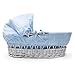 Kinder Valley Waffle Wicker Moses Basket, White