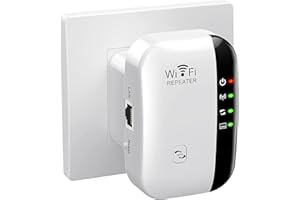 BAINUAI Répéteur WiFi Puissant 300Mbps Amplificateur 2.4GHz Range Booster Répéteur Extenseur sans Fil avec Port Ethernet, WiFi Extender, Protection WPS