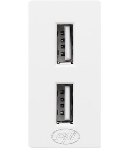 4Box Frutto USB da 2,1A con presa USB tipo A compatibile Bticino Axolute Bianca